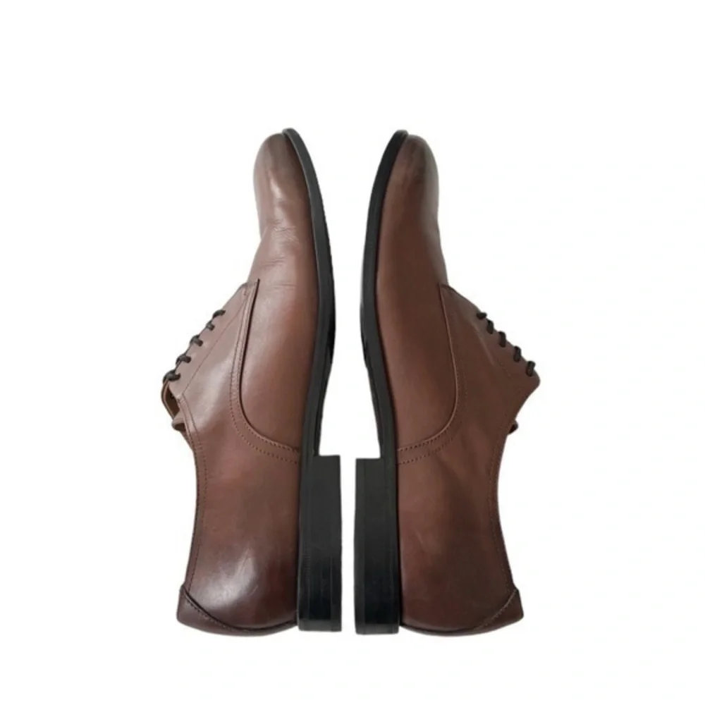 Hugo Boss Kensington Medium Brown Leather Derby Shoes Size 11‎